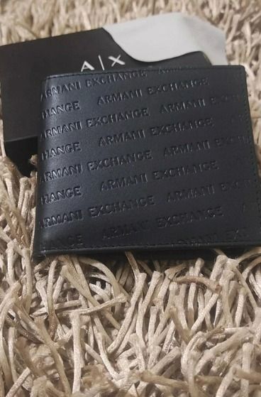 Armani Exchange Black Embossed Wallet